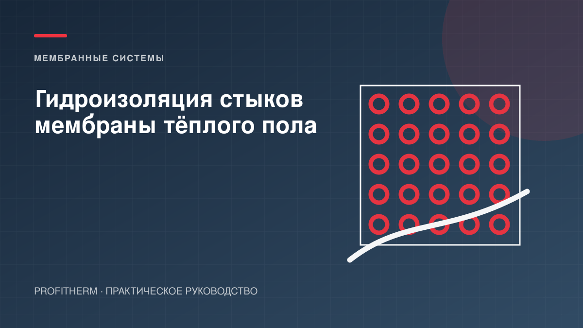 Гидроизоляция стыков мембраны тёплого пола