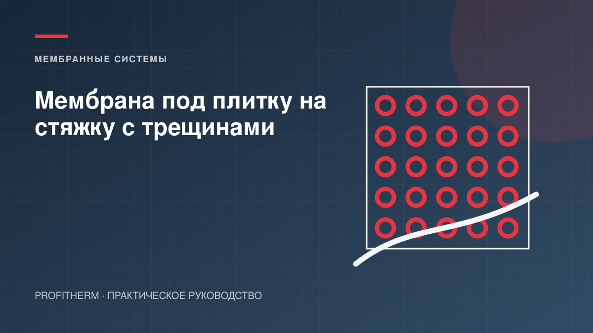 Мембрана под плитку на стяжку с трещинами