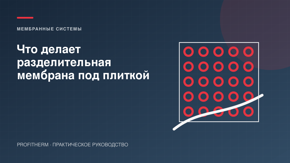 Что делает разделительная мембрана под плиткой