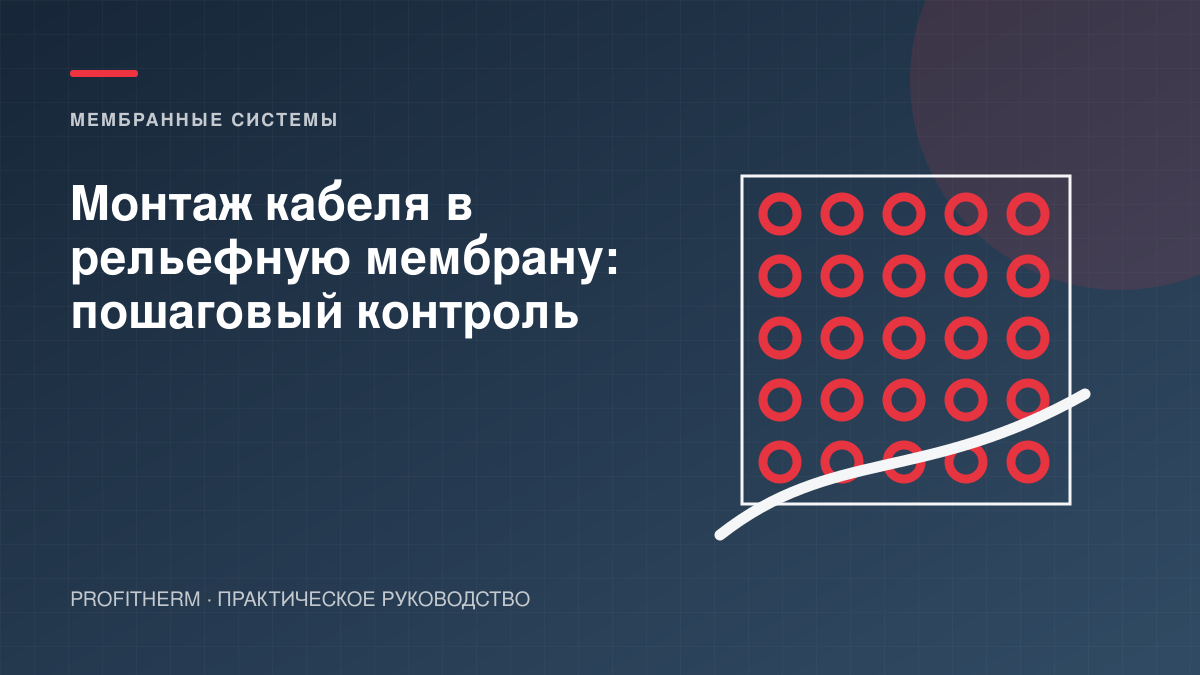 Монтаж кабеля в рельефную мембрану: пошаговый контроль