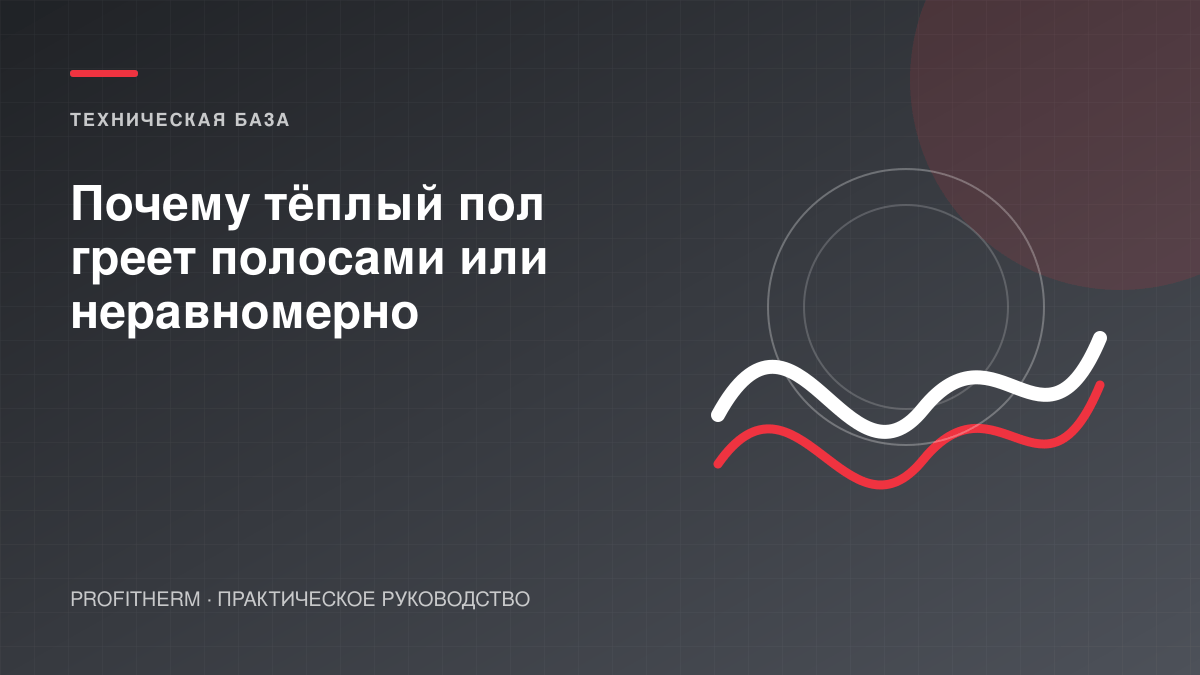 Почему тёплый пол греет полосами или неравномерно